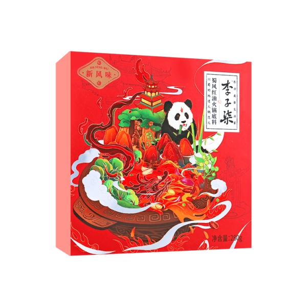 李子柒 蜀风红油火锅底料 280g(70g*4)