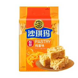 【王嘉尔推荐】台湾徐福记 沙琪玛 松软系列 鸡蛋味 16块入 526g